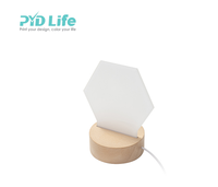 Cadres photo en acrylique personnalisables par sublimation, bases de lampe LED en bois, veilleuses 3D pour cadeaux personnalisés