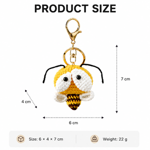 Colgante Decorativo de Abeja Tejida a Crochet, Pequeño y Lindo, Hecho a Mano - Product Image 2