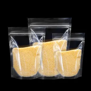 Custom Design Recyclebaar Milieuvriendelijke Staan Zakje Voor Voedsel Verpakking Rits Bopp Zakken