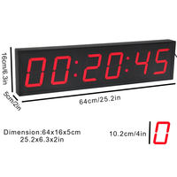 Reloj Digital Multifuncional de Pared con Pantalla de 6 Dígitos HH:MM:SS, Control Remoto, Cuenta Regresiva y Cronómetro para Gimnasio