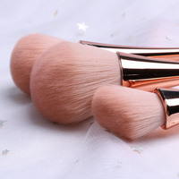SeeJoy – Ensemble de pinceaux de maquillage haut de gamme, best-seller, avec logo personnalisé, manche en fibre synthétique et plastique couleur or rose, taille compacte