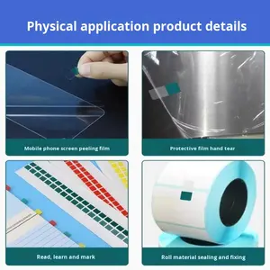 Fabrikant Levert Premium Gekleurde Hoge Adhesie Voor Het Gemakkelijk Pelen Van Huisdierenfilmstickers Zelfklevende Etiketten Voor Het Maskeren - Product Image 4