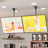 Letrero Luminoso LED para Comida Rápida, Marco de Aluminio, Menú Colgante para Restaurante, Tienda, Publicidad, Caja de Luz LED