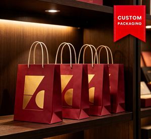 ถุงกระดาษช้อปปิ้งพิมพ์ลายพรีเมียมสำหรับร้านค้าปลีก ถุงช้อปปิ้งแบบกำหนดเองพร้อมพิมพ์โลโก้ ขายส่ง - Product Image 1