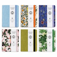 Carnet de croquis en coton pur imprimé, couverture en tissu, reliure cousue, fait main, portable, lignage fin, compact