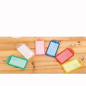 Mejor Precio personalizado <span class=keywords><strong>de</strong></span> plástico colorido etiqueta clave con etiqueta <span class=keywords><strong>de</strong></span> la ventana y anillo - Product Image 1