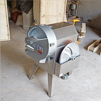Elektrische Restaurant Multifunctionele Industriële Rvs Automatische Groente Fruit Cutter Groentesnijder Snijmachine
