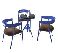 Style industriel Taille personnalisée couleur café bar musique restaurant maison publique table en bois massif et ensemble de chaises en métal