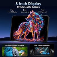 Tablette robuste 8 pouces (16 Go + 128 Go) avec caméra arrière 48 MP + caméra frontale 32 MP, batterie 7650 mAh, charge rapide 18 W, processeur octa-core, Android 13