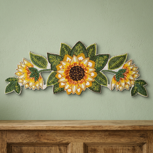 Embroidered Sunflower Table <b>Runner</b> Floral Rustic Cloth Home Decor <b>Washable</b> - Product Image 4