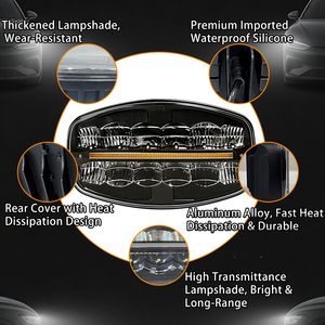 Luz de Trabajo para Auto de <span class=keywords><strong>9</strong></span> Pulgadas y 12 LED, DC12-24V, IP65, Impermeable, Aleación de Aluminio, Luz de Conducción LED Blanca y Amarilla, Doble Color, para Camioneta Todoterreno y SUV - Product Image 2