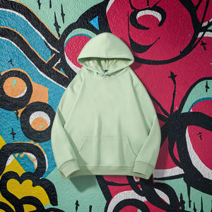 Felpa con Cappuccio in Cotone Pesante 320g Unisex Vestibilità Ampia Manica Lunga Autunnale Top Base, Fornitura ODM - Product Image 6