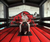 Machine de rodéo gonflable commerciale, taureau mécanique électrique pour les attractions de fêtes et de festivals