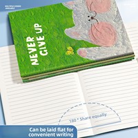 Carnet d'exercices haut de gamme A5, relié par fil, imprimé par sublimation, ligné horizontal, épaissi, pour collégiens et lycéens