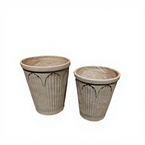 Vente en gros de pots et jardinières en fibre d'argile écologiques pour l'intérieur et l'extérieur, légers - Product Image 1