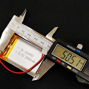 Batterie au lithium polymère rechargeable haute capacité certifiée UN38.3 <span class=keywords><strong>BIS</strong></span> 3.7V 103450 2000mAh, batterie LiPo - Product Image 4