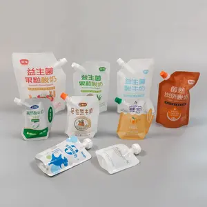 Popular Product Customized Printed Food Pouch Plastic Spout Pouch bag For Fruit Juice Packaging