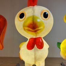 Lámpara de Dibujos Animados con Diseño de Gallo del Zodiaco Chino para Decoración de Fiestas y Festivales, Luces con Motivos 3D Impermeables IP65 para Parques y Espacios Exteriores - Product Image 1