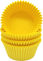 Mini étuis à gâteaux papier tasse de cuisson Cupcake doublures papier Cupround moule de cuisson Muffin tasses jaune résistant à l'huile Cupcake porte-papier