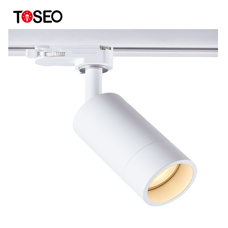 Pure Aluminium Magnetic Track Light Gu10 Fixture Spot Light Track Adjustable Angle 90 Degree