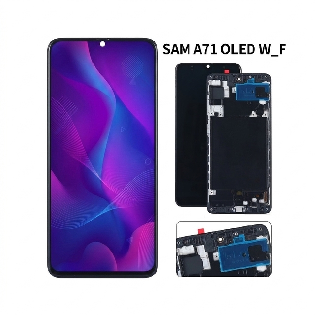 Wholesale 6.7" OLED LCD Screen for Samsung A71 A715 Screen Repair Full Touch Digitizer Assembly With Frame Replacement Parts