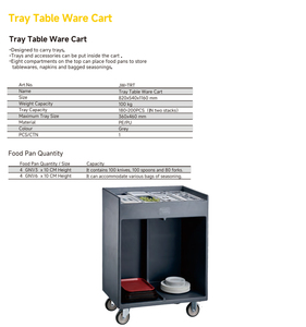 <span class=keywords><strong>Chariot</strong></span> de transport de plats GN en plastique JIWINS pour restaurant, plateau de service, <span class=keywords><strong>chariot</strong></span> de table pour la restauration hôtelière - Product Image 3