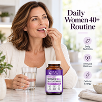 Comprimés multivitaminés pour femmes 40 ans et plus, mélange de vitamines et de minéraux, nutrition quotidienne, complément alimentaire, fournisseur en gros de marques privées