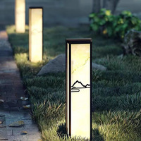 Lampe murale solaire extérieure LED en fer, étanche, économie d'énergie, protection de l'environnement, style chinois, forme de pilier, garantie de 2 ans