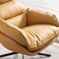 Fauteuils de salon et de salle à manger en mousse à dossier haut de style moderne, vente en gros pour hôtels et chambres à coucher, fauteuil pivotant