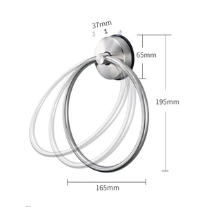Anillo para Toallas con Ventosa para Colgar en la Pared, Sin Perforaciones, de Acero Inoxidable, para Baño, Diseño Moderno y Sencillo de Alta Gama, 3-5 kg - Product Image 3