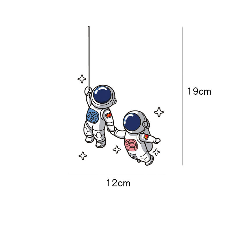 19CM Nasa Rocket Astronaut Outer Space car decals stickers vinyl for Window Wall Truck Motorcycle