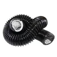 Conduit d'air composite en aluminium et PVC isolé industriellement avec renfort en fil d'acier, forme ronde flexible pour systèmes HVAC