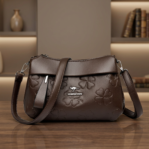Bolso de Hombro de Piel Sintética para Mujer GELANDSROO, Diseño de Trébol, Cierre de Cremallera, Correa Única, Antirrobo, para Uso Diario y Viajes - Product Image 2
