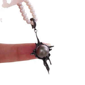 Accessoires en perles DIY, pendentif en argent S925 avec perles rondes de 9-10 mm, boucle de pendentif vide, collier, 31381, accessoires, pendentifs, breloques - Product Image 5