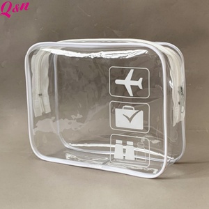 กระเป๋าเครื่องสำอางพีวีซีใสสำหรับเดินทางพิมพ์ลายแฟชั่น - Product Image 1