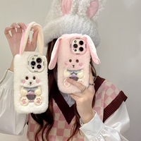 Fourrure En Peluche Cas Fuzzy Moelleux Chaud Fourrure Cheveux Couverture Souple Pour iPhone 6 7 8 11 12 13 14 15 16 Xr X Xs Plus Pro Téléphone Portable Cas