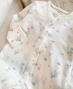 Adorable <span class=keywords><strong>pyjama</strong></span> bébé à pieds à motifs floraux <span class=keywords><strong>Pyjama</strong></span> bébé à pieds vintage à motifs floraux Vert clair Imprimé rose Combinaison bébé - Product Image 5