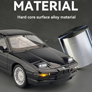 Coche de juguete de metal fundido a presión, modelo clásico BMW 850 <span class=keywords><strong>CSI</strong></span> a escala 1:24, con sonido y luz, de retroceso, coleccionable, decorativo - Product Image 2