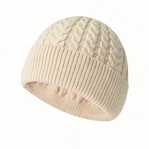 Unisex Winter Casual Warm Knitted <b>Hat</b> with Custom Logo High Quality Factory Direct Plain Pattern - Product Image 1