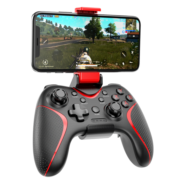 BT Controller for Switch/PC/iPhone/Android/PS4/PS3,Neon RGB Lighting bar Joysticks  Wireless Game Controller Gamepad