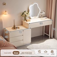 Mansfield Coiffeuse et Table de Chevet Sélectionnée avec Soin, Style Simple et Moderne, pour Chambre et Salle de Bain, avec Panneau de Rangement