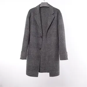 Fashion Single Button Batwing Sleeve Trench Anti-Shrink Long Wool Winter Coats For Women