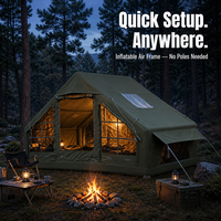Tente gonflable de haute qualité en tissu Oxford 420D imperméable, grand espace pour le camping en plein air, les voyages et les pique-niques