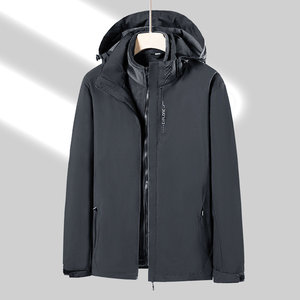 Veste coupe-vent d'extérieur unisexe avec doublure polaire, manches longues, taille naturelle, pour la randonnée et les tenues décontractées - Product Image 3