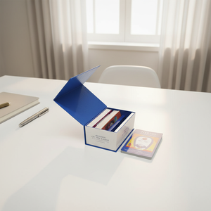 Boîte magnétique bleue de luxe, impression personnalisée, cartes de tarot et cartes d'<span class=keywords><strong>oracle</strong></span> avec guide - Product Image 4
