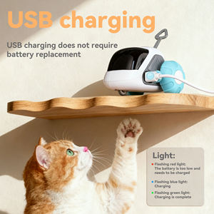 Otomatik <span class=keywords><strong>Pet</strong></span> oyuncaklar akıllı kaçınma kedi oyuncak top ile kuyruk değiştirme tüyler kediler için uzaktan kumanda arabalar oyuncaklar köpek oyuncak - Product Image 2