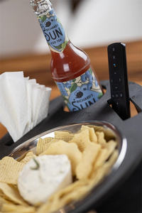 Grand organisateur de bol à collation et porte-bouteille de vin Organisateur de majordome pour canapé Snackbar Caddy pour canapé - Product Image 4