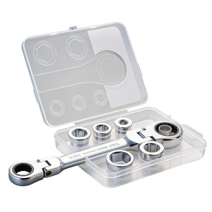 Jeu de clés à douille 1/2 pouce en acier au chrome vanadium, cliquet 72 dents avec étui, outil de réparation automobile - Product Image 1