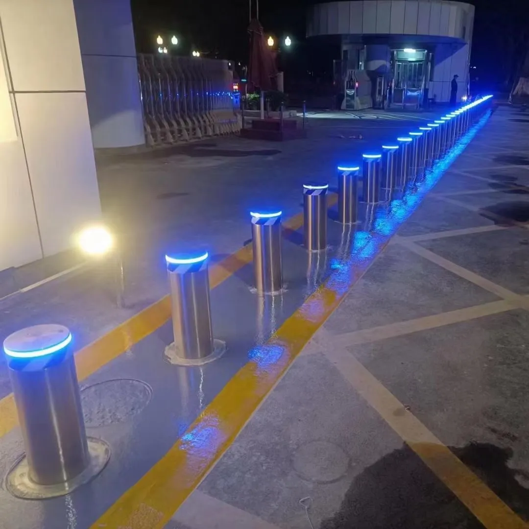 Traffic Hydraulic Automatic Retractable Bollard Automat Remotely Traffic Control Perimeter Security Removable Bollards Steel Post