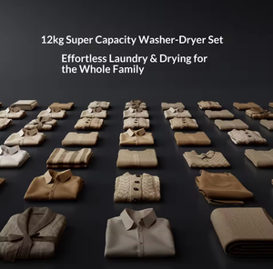 Mijia Pro 3-Zone <b>Washer</b> Dryer Combo 10kg+12kg,DD Inverter & Heat Pump,Class1 Energy,Oxygen Sterilization,HyperOS Smart Control - Product Image 4